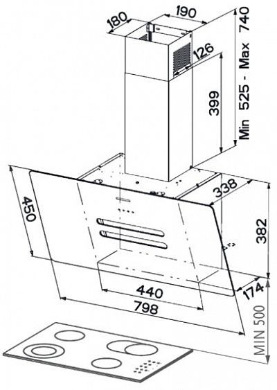 Вытяжка Faber Vanity EG6 BK A80