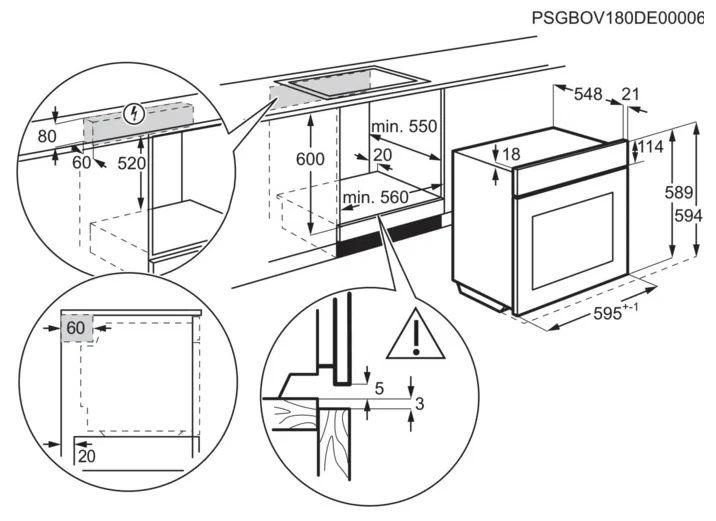 Электрический духовой шкаф electrolux eof4p56x