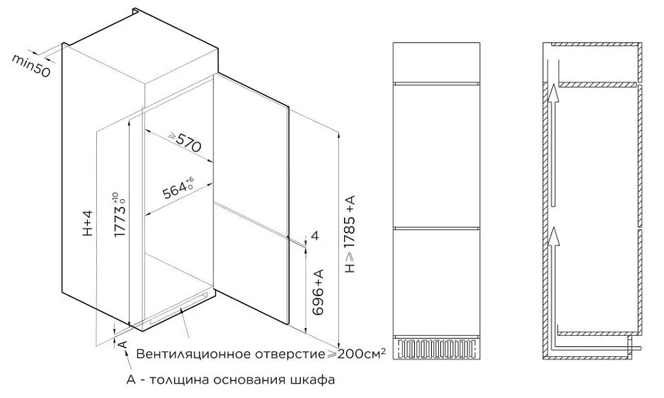 Холодильник MIDEA MDRE369FGE01