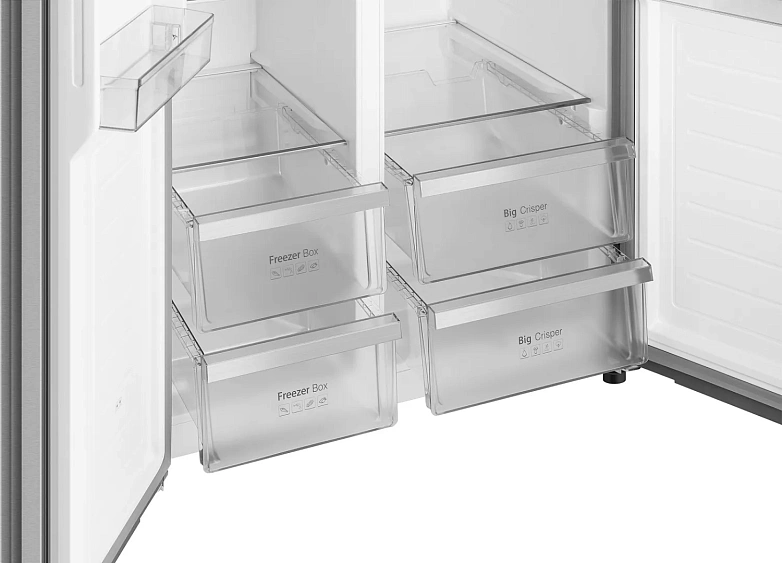 Холодильник WEISSGAUFF WSBS 590 Inverter NoFrost Water Dispenser Inox