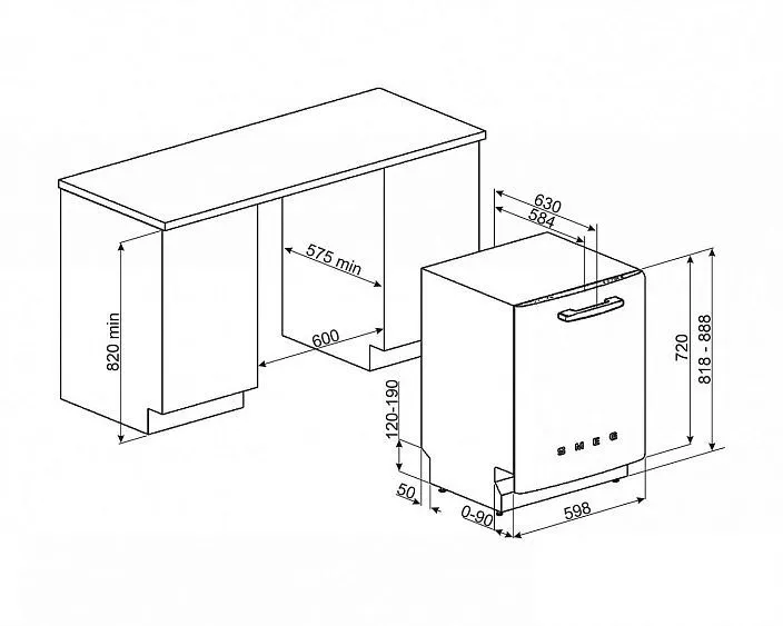 Посудомоечная машина SMEG STFABBL3