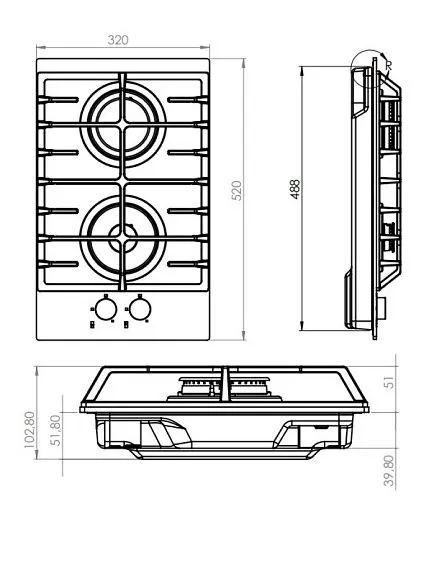 Варочная поверхность KONIGIN Flash 302 BK