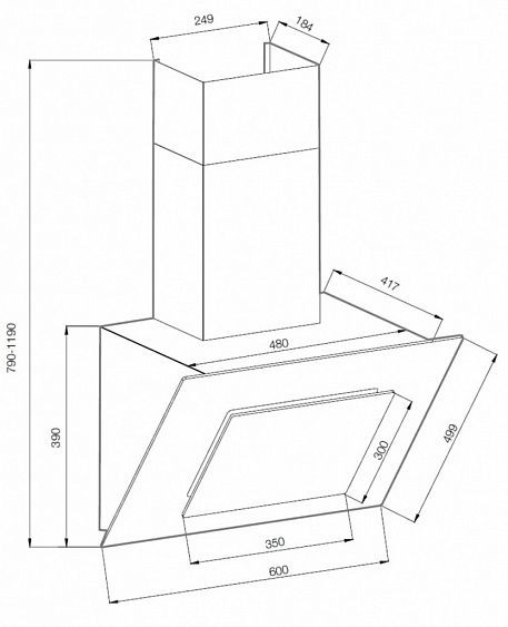 Вытяжка GRAUDE DHK 60.0 EL