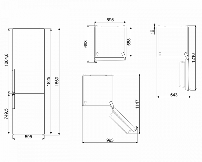 Холодильник SMEG FC182PBNEM
