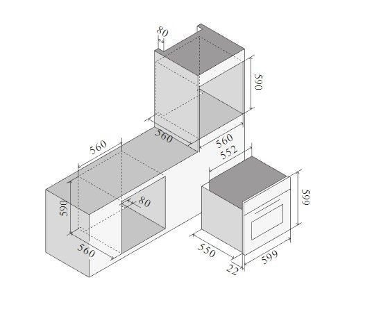 Духовой шкаф ILVE OV60SNE3/AWC