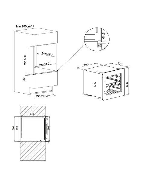Винный шкаф TEMPTECH OZ60DX-24