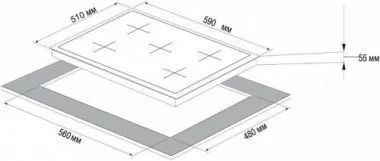 Газовая панель KORTING HG 697 CTX