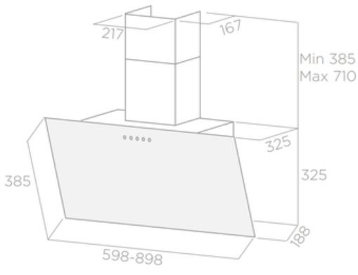 Вытяжка ELICA SHIRE WH/A/90 NO PLUG PRF0144002