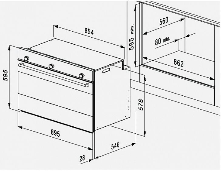 Духовой шкаф KORTING okb 10809 cri
