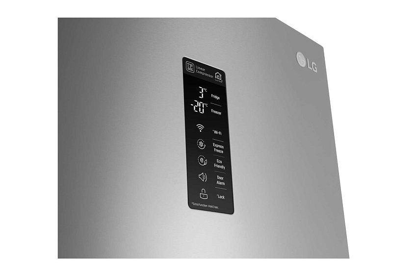 Холодильник LG GB-B60PZMFS нержавеющая сталь