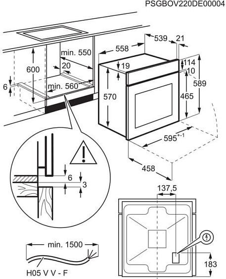 Духовой шкаф ELECTROLUX EOF3H50BK