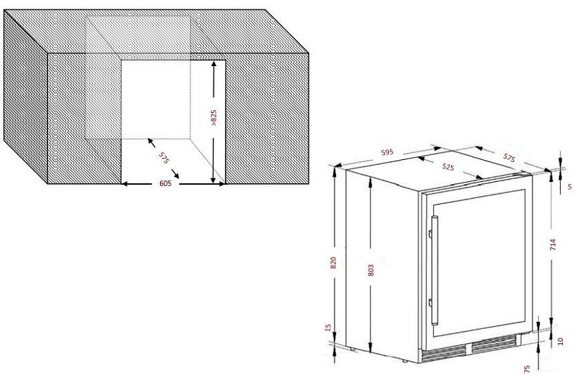 Винный шкаф CLIMADIFF CBU50D2B
