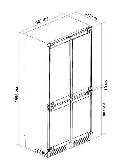 Холодильник HIBERG S-RFQ 800 B inverter