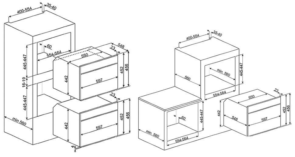 Электрический духовой шкаф SMEG sf4920mcn