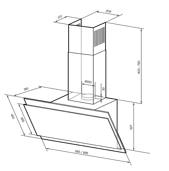 Купить Вытяжка LEX FURIA 900 IVORY по выгодной цене в интернет-магазине ...
