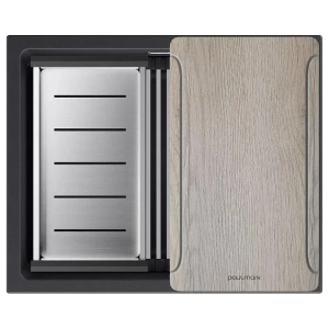 Кухонная мойка PAULMARK LUMI-MULTI SINK LU-MULTI 55-BLM