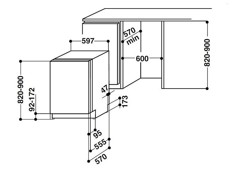 Встраиваемая посудомоечная машина WHIRLPOOL adg 9673 a++ fd