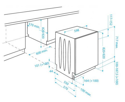 Посудомоечная машина BEKO din 5833 extra