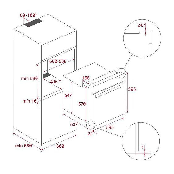 Духовой шкаф TEKA HLB 84-G1 P MATT BLACK (111000080)