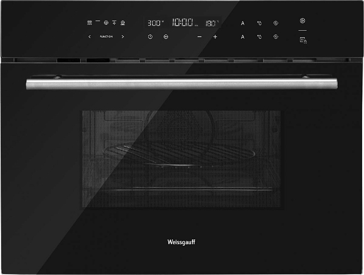 Встраиваемый электрический духовой шкаф weissgauff oe 445 x silver black