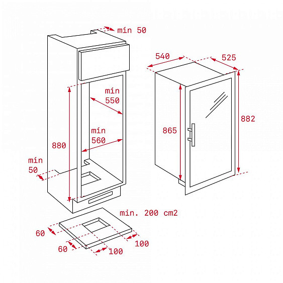 Винный шкаф TEKA RVI35