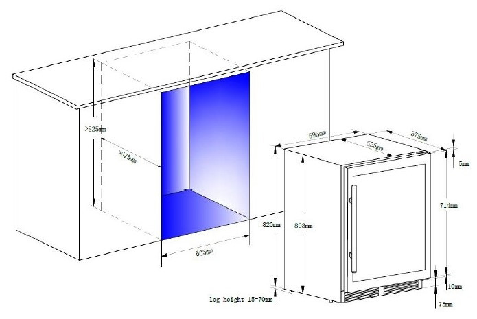 Винный шкаф LA SOMMELIERE LSBU51DB2