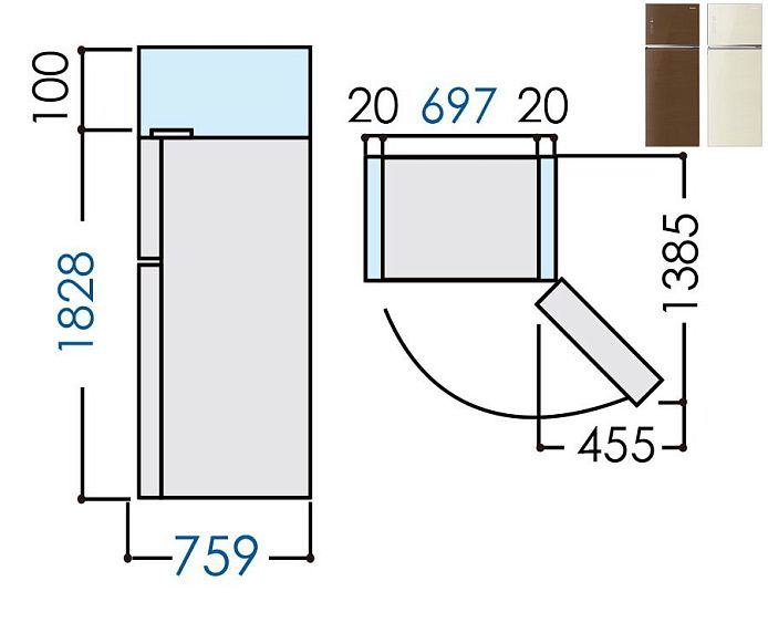 Холодильник PANASONIC NR-B510TG-T8