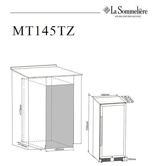 Винный шкаф LA SOMMELIERE MT145TZ