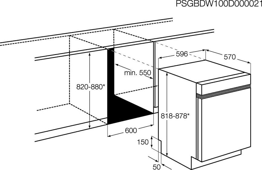 Посудомоечная машина встраиваемая полноразмерная AEG f 65000 vi