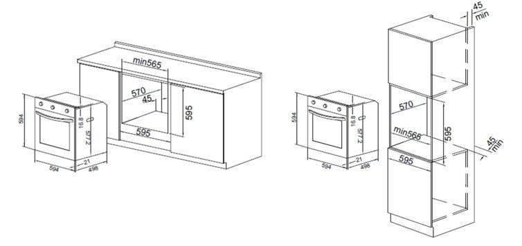 Духовой шкаф AKPO PEA 7207SED04 BL