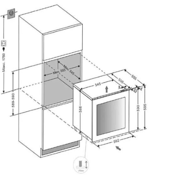 Винный шкаф PANDO PVMAVP 60-23CRR W