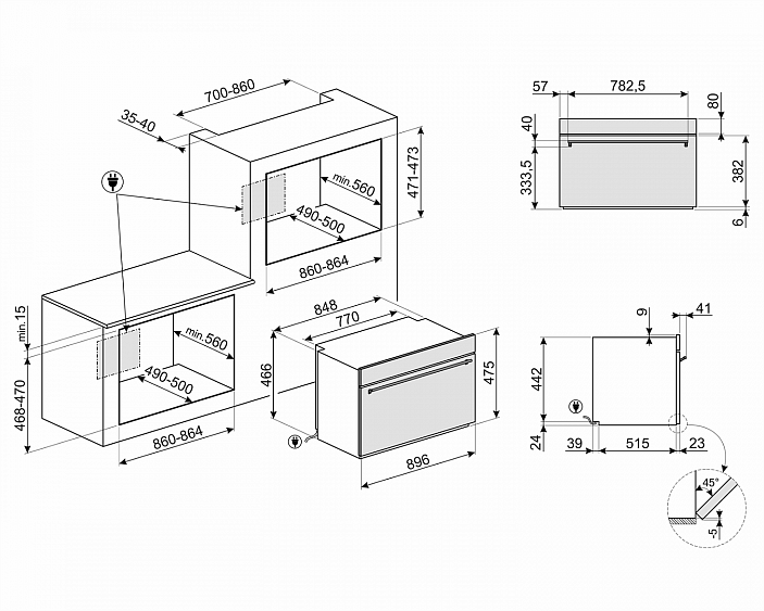 Духовой шкаф SMEG SFR9390X
