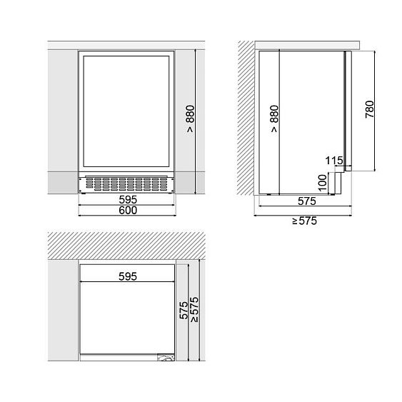 Винный шкаф PANDO PVMBP HD 60-52CRR