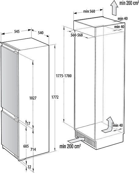 Холодильник GORENJE NRKI517E82WF
