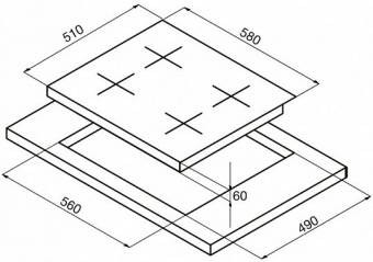 Варочная панель KORTING HIB 6409 BS