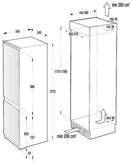 Холодильник GORENJE RKI4182E1