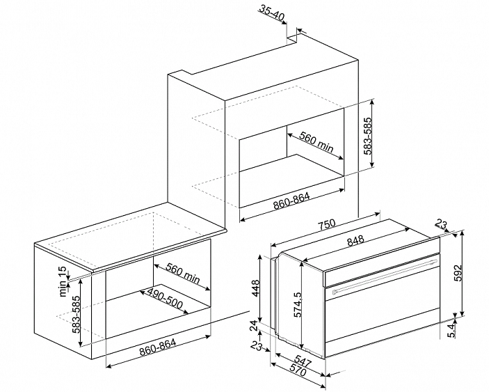 Электрический духовой шкаф SMEG SFP 9395 X