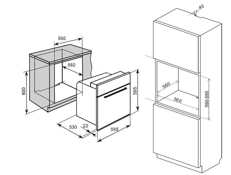 Духовой шкаф LEX EDS 1000 WH