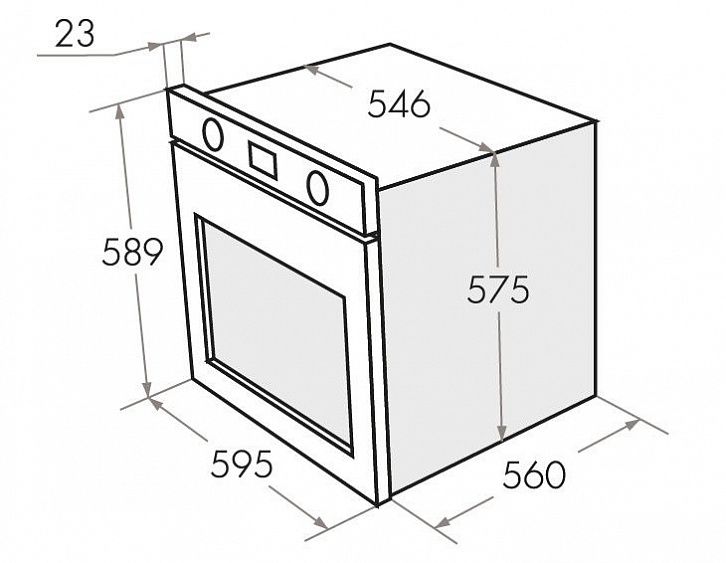 Встраиваемый электрический духовой шкаф MAUNFELD MEOH 6711WS