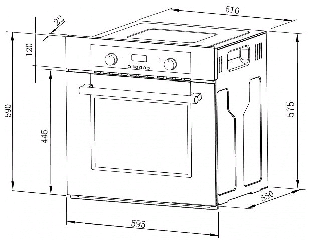 Духовой шкаф MAUNFELD meb-56ec-9a47iiy