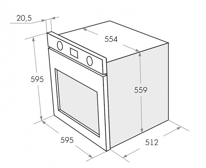 Встраиваемый электрический духовой шкаф MAUNFELD EOEH 5811W