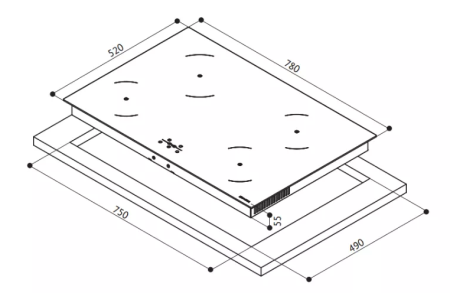 Стеклокерамическая панель Faber FBH 84 BK