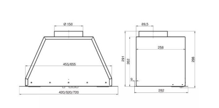 Вытяжка ELIKOR Врезной блок Flat 42П-430-К3Д белый/хром