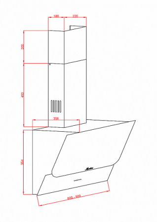 Вытяжка MONSHER TOWN S 60 B