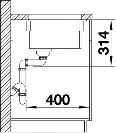 Кухонная мойка Blanco ETAGON 500-U PuraPlus глянцевая магнолия керамика 525150