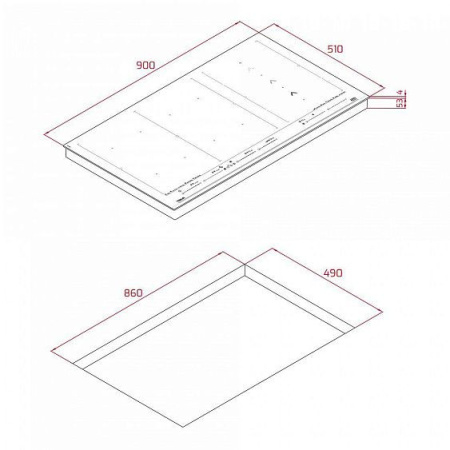 Варочная панель TEKA IZF 99700 BK MST