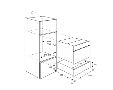 Ящик для подогрева посуды BERTAZZONI WD60S