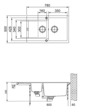 Мойка FRANKE 114.0198.272  mrg 651-78 3   оникс, оборачиваемая