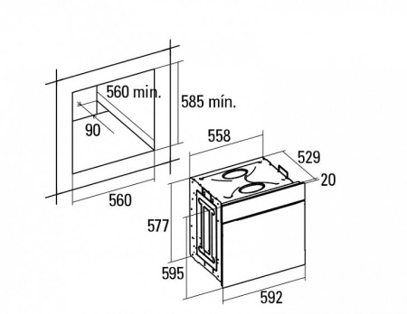 Духовой шкаф CATA MD 7009 WH