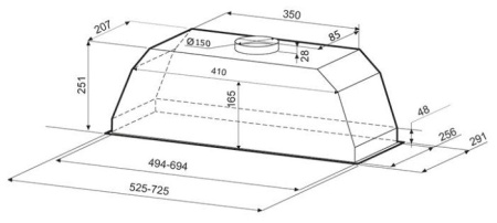 Вытяжка KRONASTEEL Ameli PB 900 inox